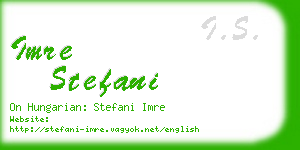 imre stefani business card